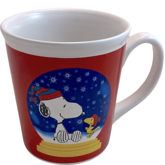 Peanuts Other - PEANUTS Snoopy Woodstock Winter Snowglobe Lrg Mug